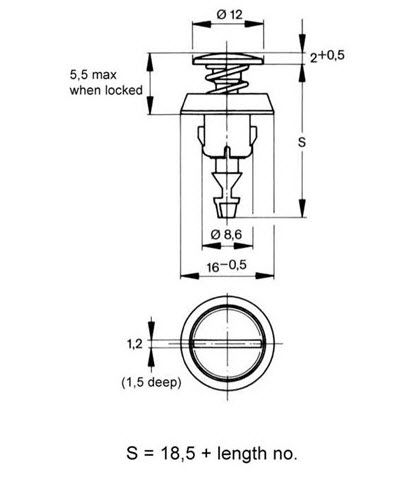 Fixation de panneaux - 716F series - Specialty & Fasteners Components - métallisée / type pousser-tourner