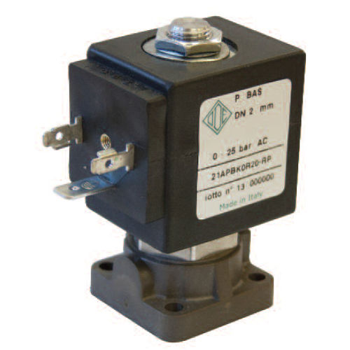 Électrovanne à action directe - 21APB series - ODE - 2 voies / NF / air
