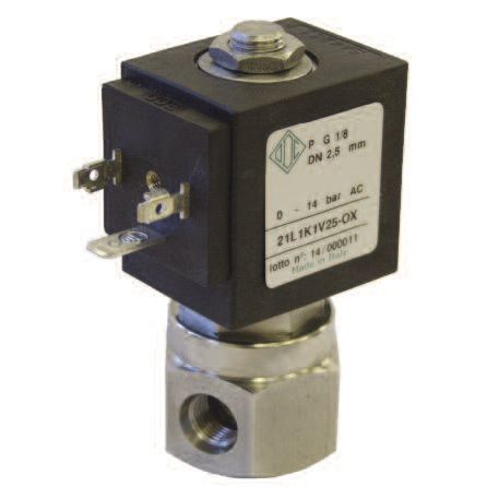 Électrovanne à action directe - 21L-OX Series - ODE - 2 voies / NF / pour oxygène
