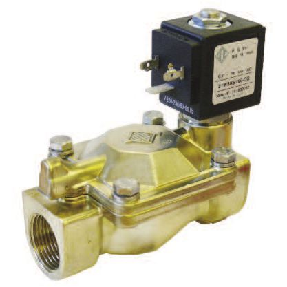 Électrovanne à commande assistée - 21W-OX Series - ODE - 2 voies / NF / pour oxygène