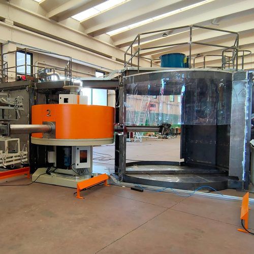 Machine de rotomoulage type carousel - Polivinil Rotomachinery - pour élastomères / à bras fixes / à haute efficacité