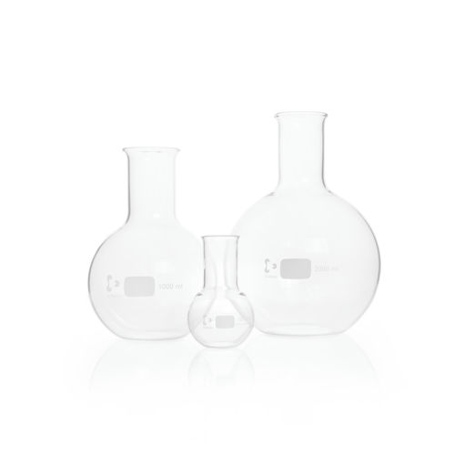 Fiole à fond plat - 21731 series - DWK life science - de distillation / en verre borosilicaté