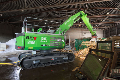 Pelle de manutention sur chenilles - 818 E series  - SENNEBOGEN Maschinenfabrik GmbH - sur pneus / hydraulique / électrique