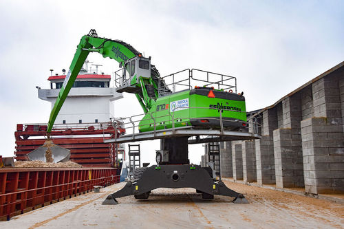 Pelle de manutention sur pneus - 870 E Hy­brid series - SENNEBOGEN Maschinenfabrik GmbH - hydraulique / électrique / hybride