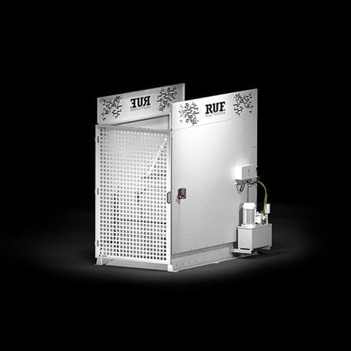 Basculeur pour conteneur - RUF. BRIQUETTING SYSTEMS - élévateur
