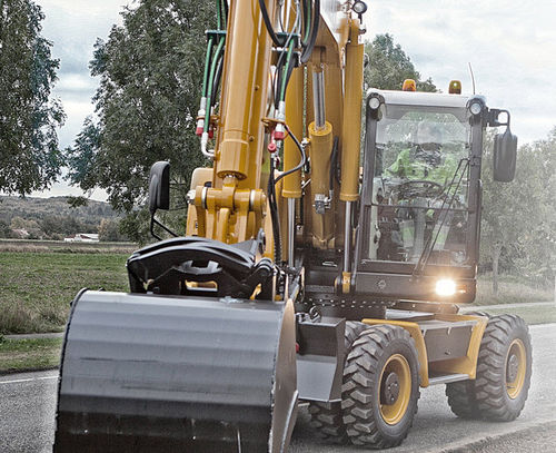 Pelleteuse intermédiaire - MX 18 - Hydrema A/S - sur pneus / Tier 4 intermédiaire / pour chantier de construction