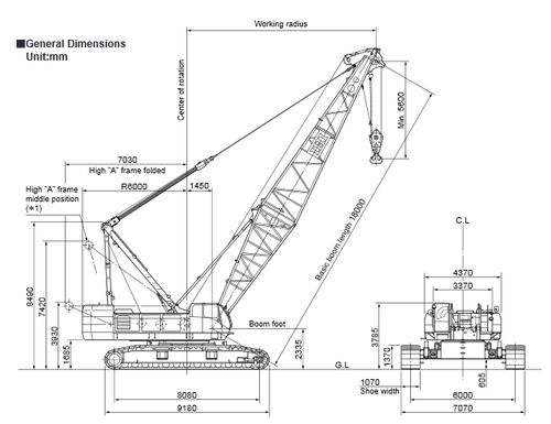 Grue sur chenilles - CCH1400-6 - IHI Construction Machinery limited - à flèche / treillis / pour chantier