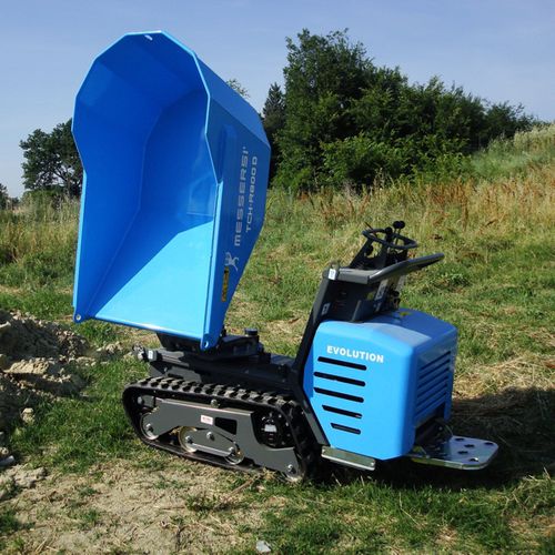 Mini-dumper à chenilles - TC100 - Messersì S.p.A. - à essence / à benne élévatrice / à benne pivotante