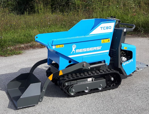Mini-dumper sur chenilles - TC80 - Messersì S.p.A. - à essence / à benne élévatrice / autochargeuse