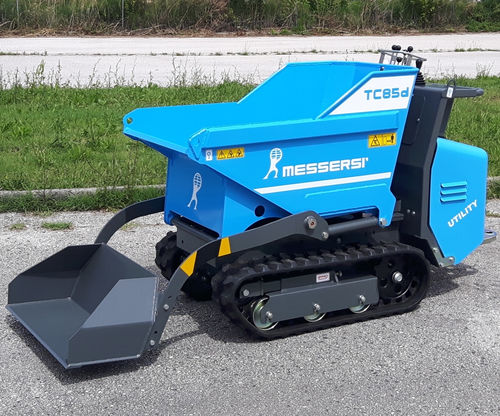 Mini-dumper sur chenilles - TC85D - Messersì S.p.A. - diesel / à benne élévatrice / autochargeuse