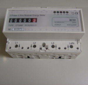 Compteur d'énergie électrique triphasé - ningbo yinzhou huayuan electric and machine indust - sur rail DIN