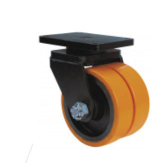 Roulette fixe - HLR-HU series - Ruedas Alex - à platine / double / en verre