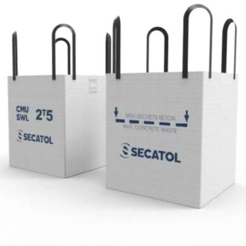 Big bag pour matériau de construction - 20002540776X series - Secatol SAS - à 4 points de levage / cubique / en polypropylène