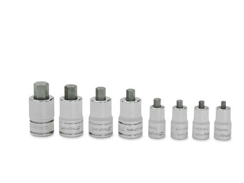 Jeu d'embouts de vissage pour vis à six pans creux - Combination Drive SAE Hex Bit Stubby Socket Driver Set - Snap-on - en métal chromé / en acier / en alliage