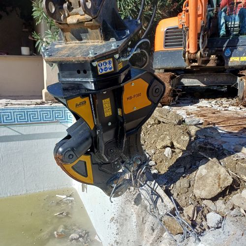 Pince hydraulique de démolition pour béton - MB-P380 - MB Crusher - pour chargeuse pelleteuse / pour chargeuse / pour chargeuse compacte