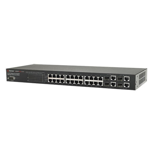 Commutateur Ethernet administrable - RocketLinx ® ES9528 - Comtrol Corporation - 24 ports / Gigabit Ethernet / rackable