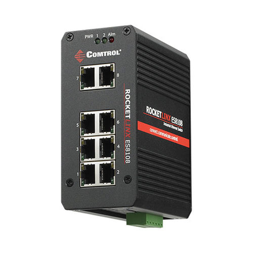 Commutateur Ethernet non administrable - RocketLinx ® ES8108-GigE - Comtrol Corporation - 8 ports / Gigabit Ethernet / robuste