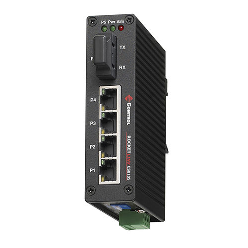 Commutateur Ethernet non administrable - RocketLinx ® ES8105F-S - Comtrol Corporation - 5 ports / Gigabit Ethernet / de fibre optique
