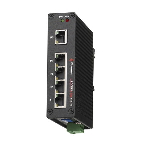 Commutateur Ethernet non administrable - RocketLinx ES8105-XT - Comtrol Corporation - 5 ports / Gigabit Ethernet / sur rail DIN