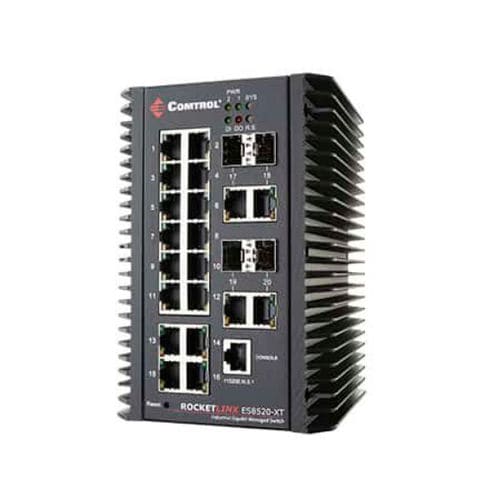 Commutateur Ethernet administrable - RocketLinx ® ES8520-XT - Comtrol Corporation - 20 ports / gigabit / de niveau 2