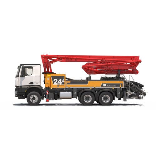 Pompe à béton automotrice montée sur remorque - M24-4 - PUTZMEISTER - pour chantier