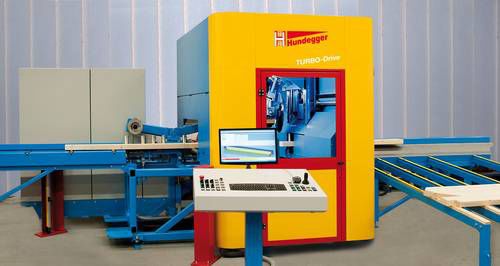 Machine de découpe à lame oscillante - TURBO-Drive - Hans Hundegger - pour bois / de profilés / avec logiciel de paramétrage