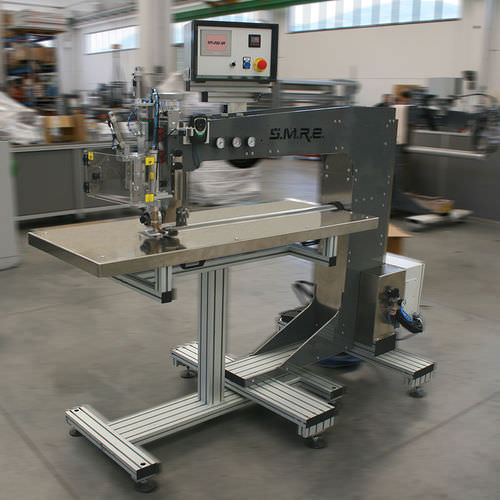 Machine de soudage à ultrasons - SM-200-SA - SolarEdge Automation Machines S.p.A. - à air chaud / semi-automatique / sur pieds