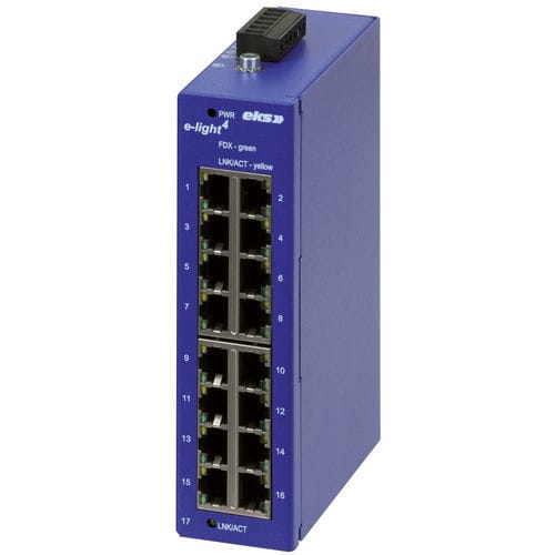Commutateur Ethernet non administrable - EL-1100-4DC - eks Engel GmbH & Co. KG - 16 ports / de niveau 2 / d'intérieur