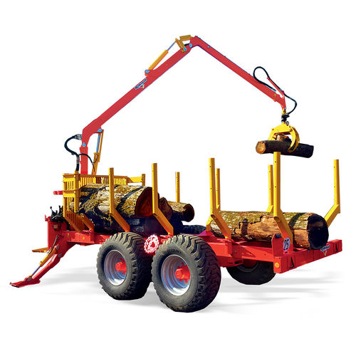 Remorque de produits longs - XYLOTRAIL 15/18 - RABAUD - à 2 essieux / hydraulique / forestière