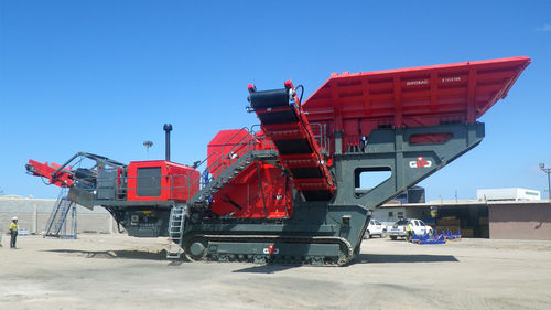 Concasseur à mâchoire - GIPOBAC B 1410 FDR - GIPO AG - mobile / sur chenilles / à moteur diesel