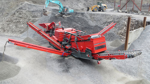 Crible pour mine - GIPOCONE B4 GIGA - GIPO AG - mobile / pour produits en vrac / 3 fractions