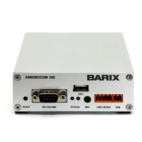 Système d'interphone audio - Annuncicom 200 - Barix - de bureau / IP / page / party line
