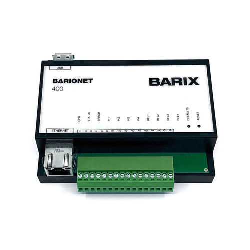Module d'E/S numérique - BARIONET 400 - Barix - Ethernet / USB / 4 entrées numériques