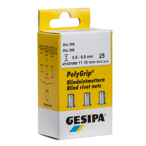 Écrou à sertir en aveugle - MiniPack blind rivet nuts PolyGrip - SFS Group Germany GmbH - en aluminium