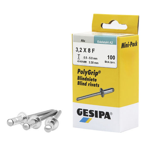Rivet aveugle - Mini-Pack PolyGrip® - SFS Group Germany GmbH - à tête bombée / en aluminium / en acier inoxydable