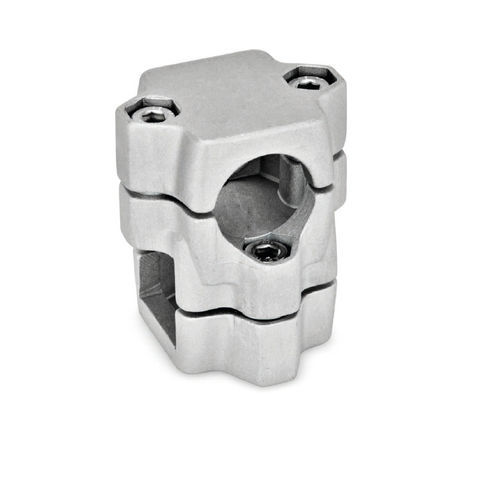 Connecteur de tube rond - KM series - Inocon GmbH - en croix / en fonte d'aluminium / réglable