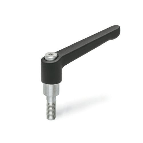 Manette indexable en zinc moulé sous-pression - HSK series - Inocon GmbH - en acier inoxydable / réglable / filetée