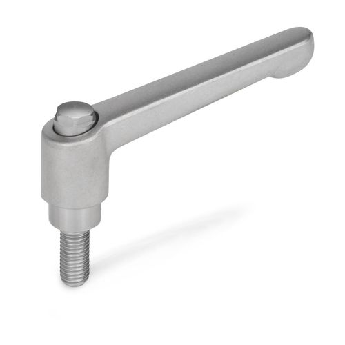 Manette indexable en acier inoxydable - HEK series - Inocon GmbH - réglable / filetée / inoxydable