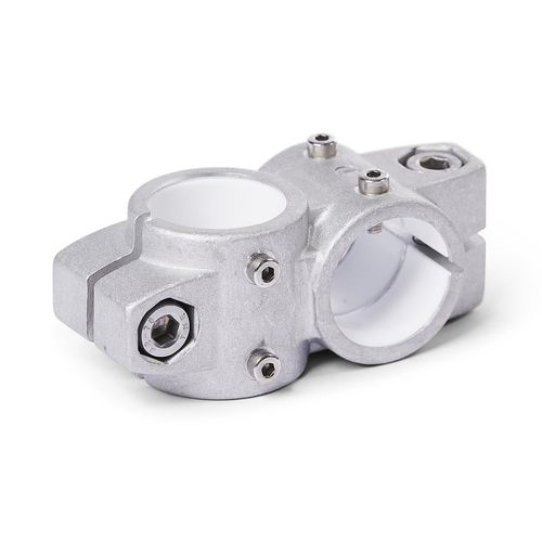 Connecteur de tube rond - KS.Z series - Inocon GmbH - en croix / en fonte d'aluminium / réglable