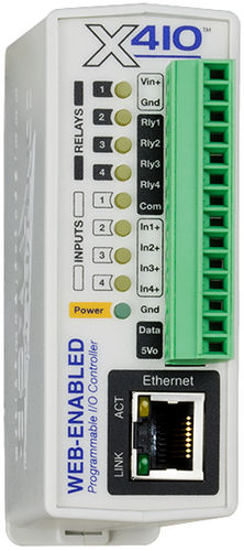 Automate programmable à 4 E - X-410™ series - Xytronix Research & Design, Inc. - à entrées numériques / sorties relais / sur réseau Ethernet