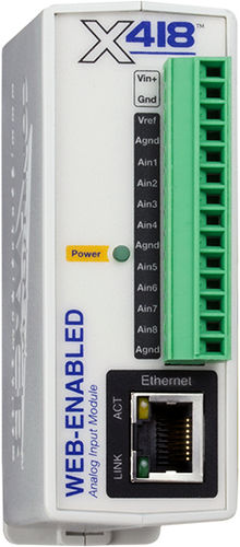 Module d'entrée analogique - X-418™ series - Xytronix Research & Design, Inc. - numérique / Ethernet / 8 canaux