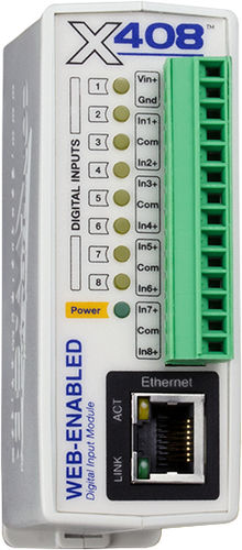 Module d'entrée numérique - X-408™ series - Xytronix Research & Design, Inc. - Modbus TCP / 8 entrées numériques / déportées