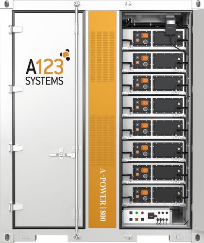 Système de stockage d'énergie lithium fer phosphate - A-Power I 800 - a123systems - en container