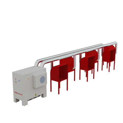 Système centralisé d'aspiration de fumées de soudage - ITALYVACUUM S.R.L. - à filtre au charbon actif / avec nettoyage à jet pulsé / de poussière