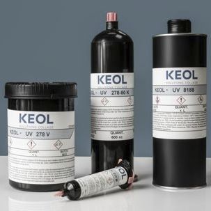 Colle époxy - KEOL-UV 4519 - KEOL - pour verre / monocomposant / industrielle