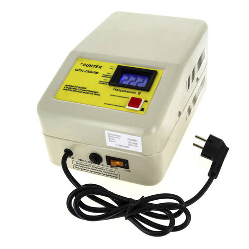 Stabilisateur de tension monophasé - SUNTEK 1000 VA EM - Electrosheriff - triphasé / automatique