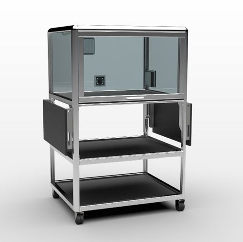 Système d'armoire de protection - BRIGHT Testing GmbH - à roulettes / en aluminium / pour imprimante