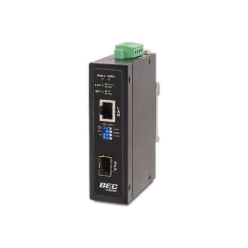Convertisseur média gigabit - MDC 1001G - BEC Technologies - Ethernet / Gigabit Ethernet / sur rail DIN