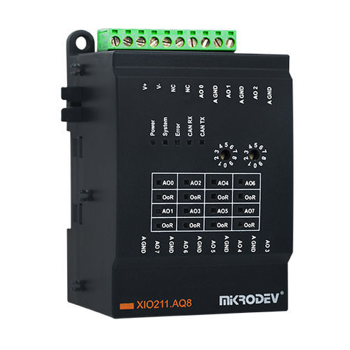Module d'extension d'E/S - XIO211-E0N-GD3-B0800 - Mikrodev - CAN Bus / sur rail DIN