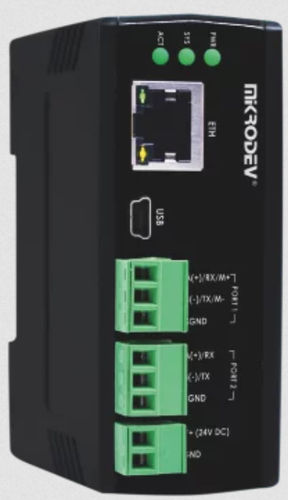 Convertisseur de protocole - MBS100-E1N-GC3-B0000 - Mikrodev - Ethernet / RS-485 / Modbus RTU